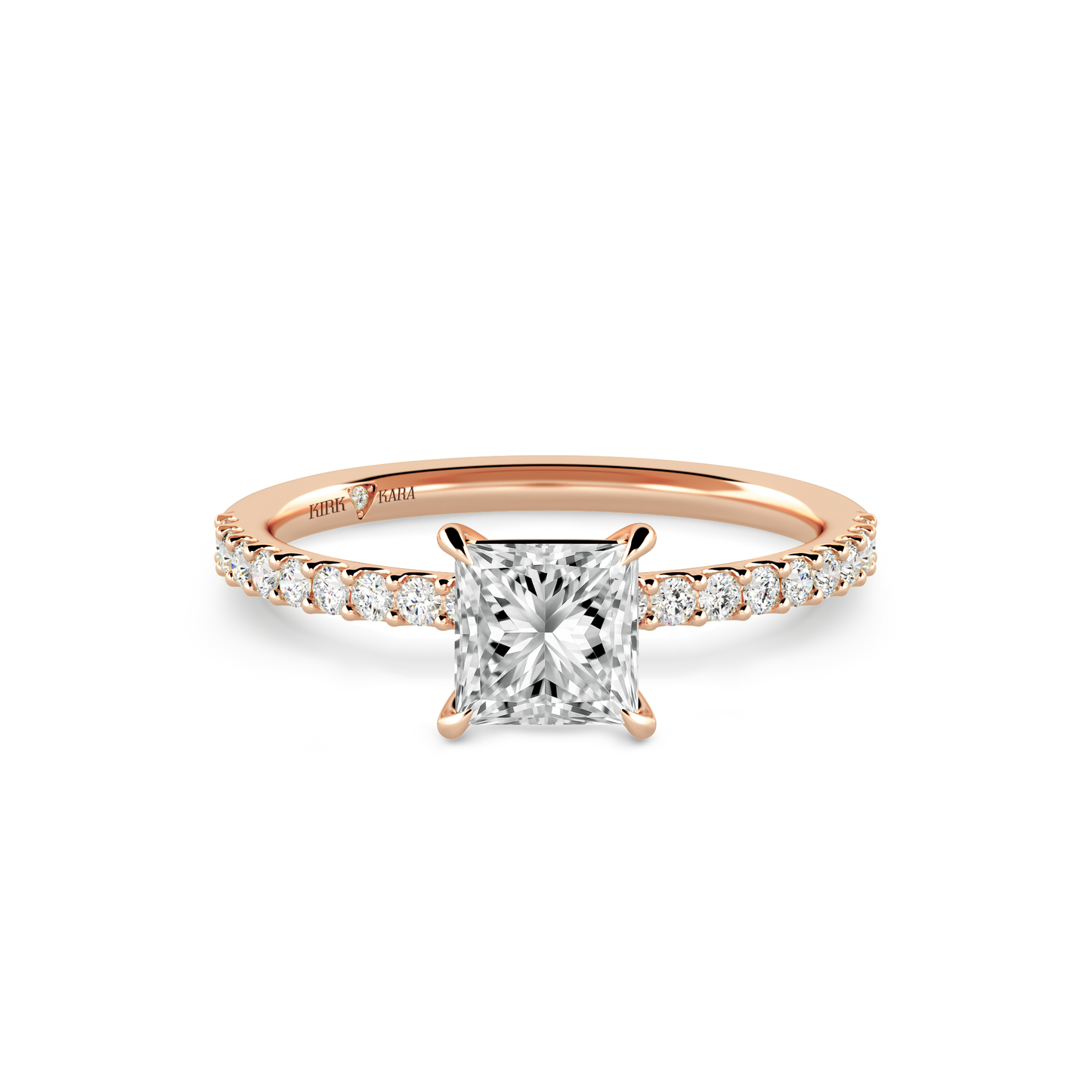 Preset Princess Lab Diamond Engagement Ring - Center Diamond Included