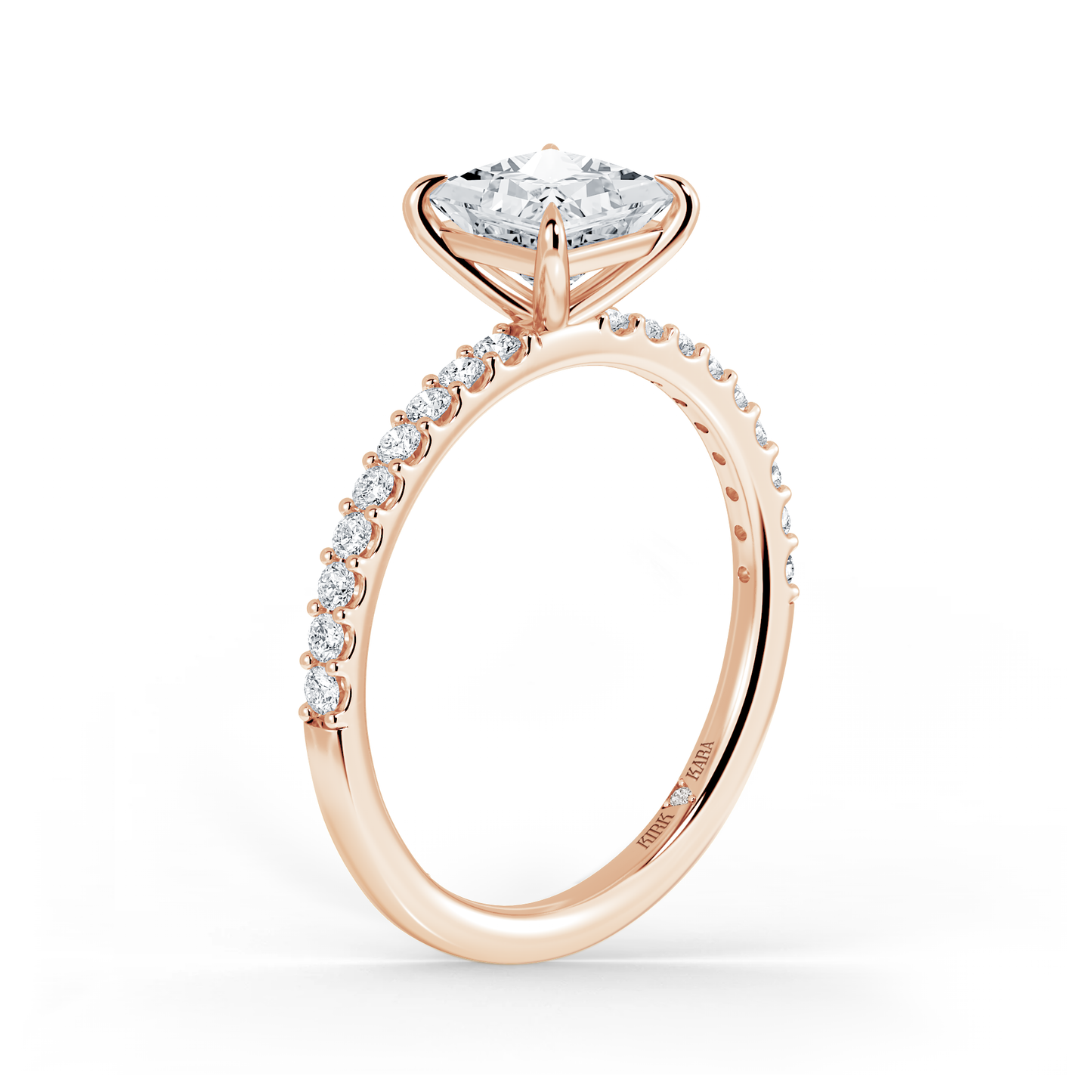 Preset Princess Lab Diamond Engagement Ring - Center Diamond Included