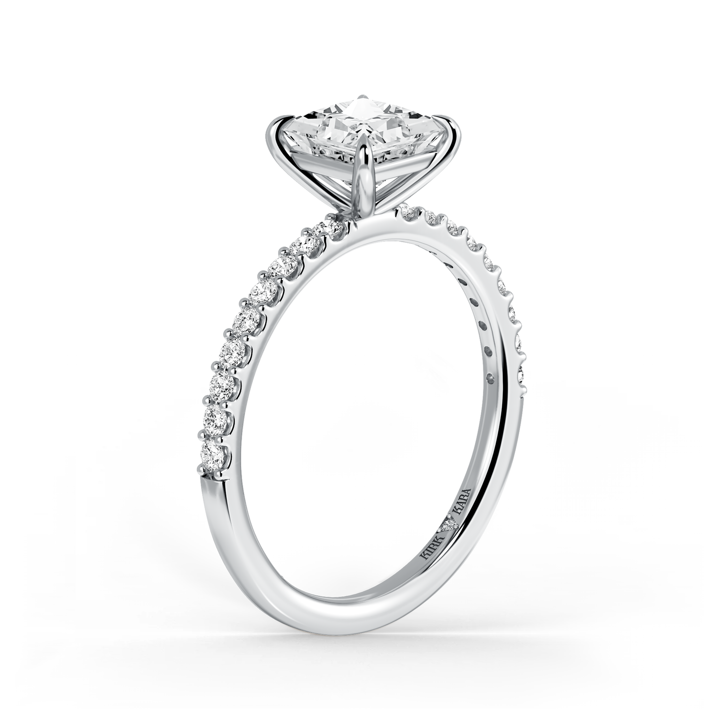 Preset Princess Lab Diamond Engagement Ring - Center Diamond Included