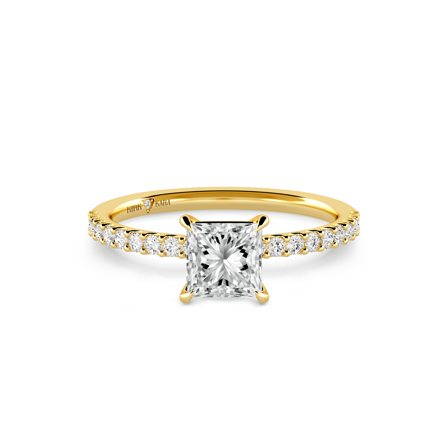 Preset Princess Lab Diamond Engagement Ring - Center Diamond Included