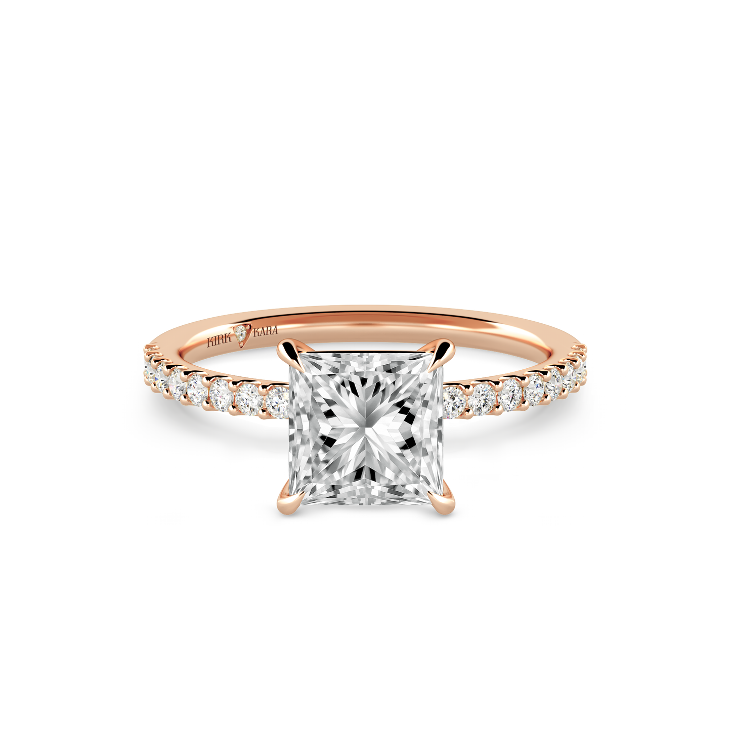Preset Princess Lab Diamond Engagement Ring - Center Diamond Included