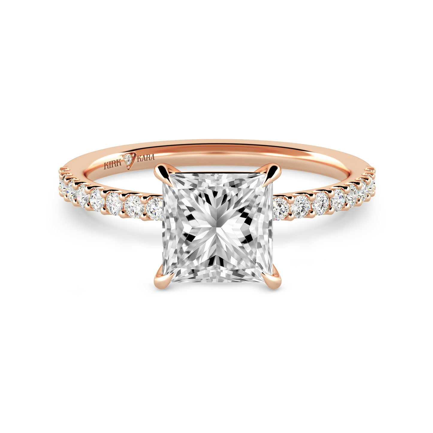 Preset Princess Lab Diamond Engagement Ring - Center Diamond Included