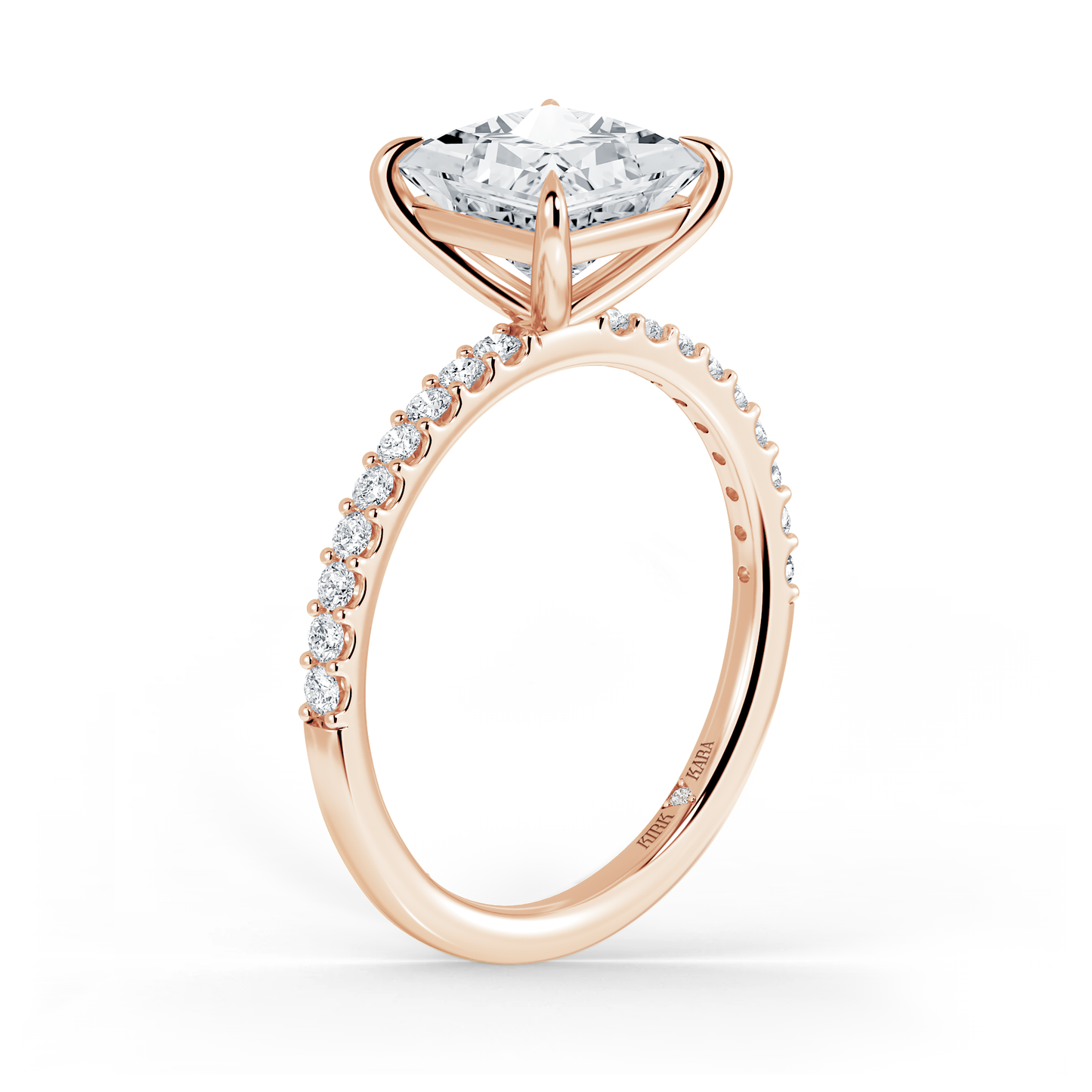 Preset Princess Lab Diamond Engagement Ring - Center Diamond Included