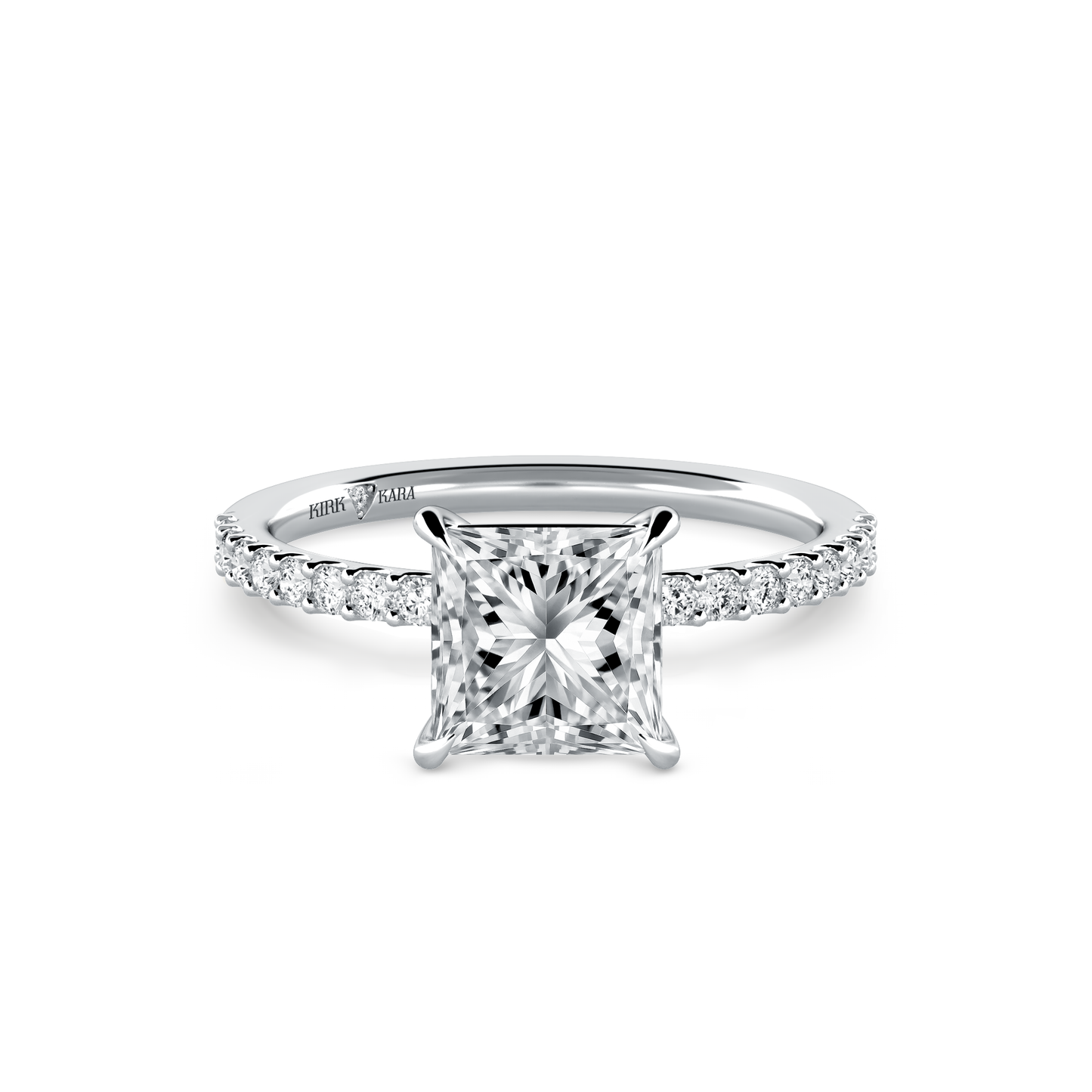 Preset Princess Lab Diamond Engagement Ring - Center Diamond Included