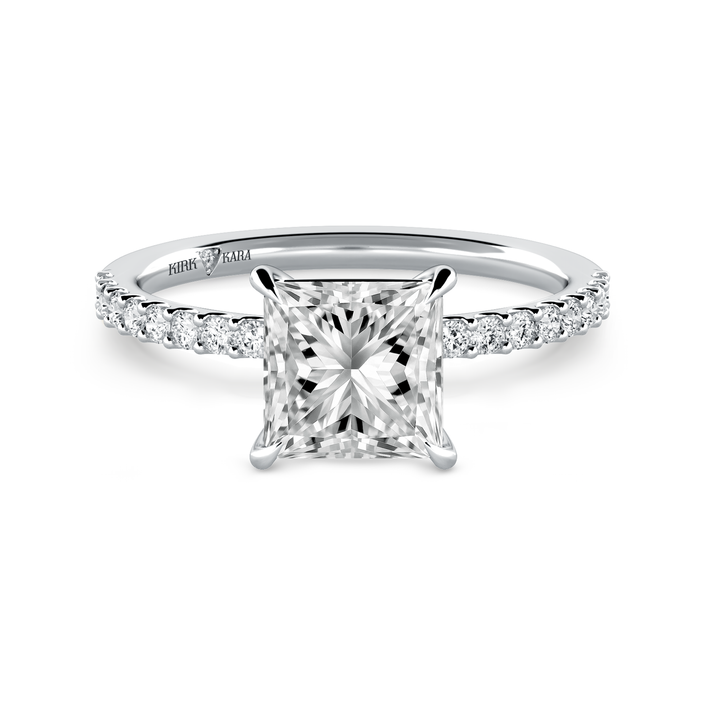 Preset Princess Lab Diamond Engagement Ring - Center Diamond Included