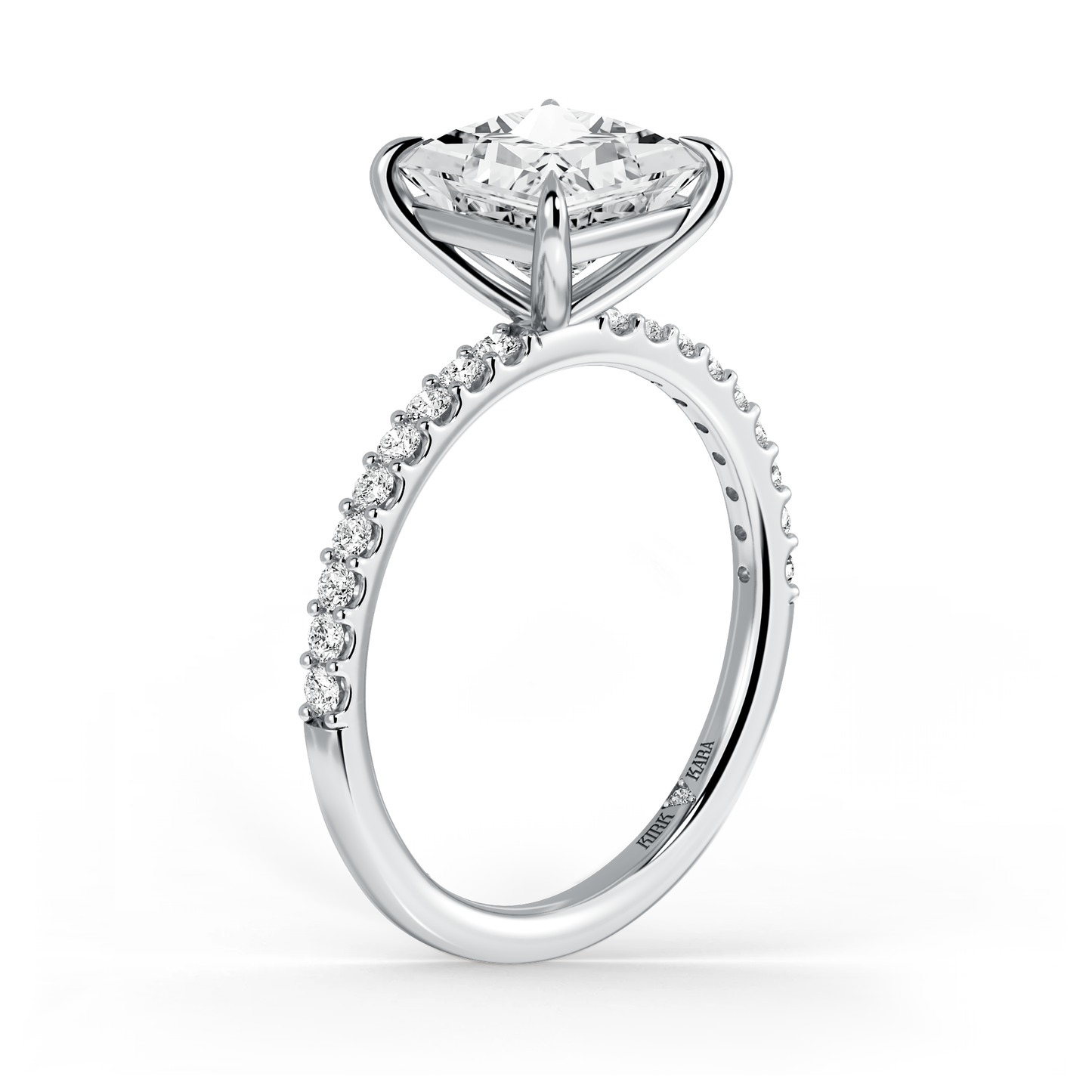 Preset Princess Lab Diamond Engagement Ring - Center Diamond Included