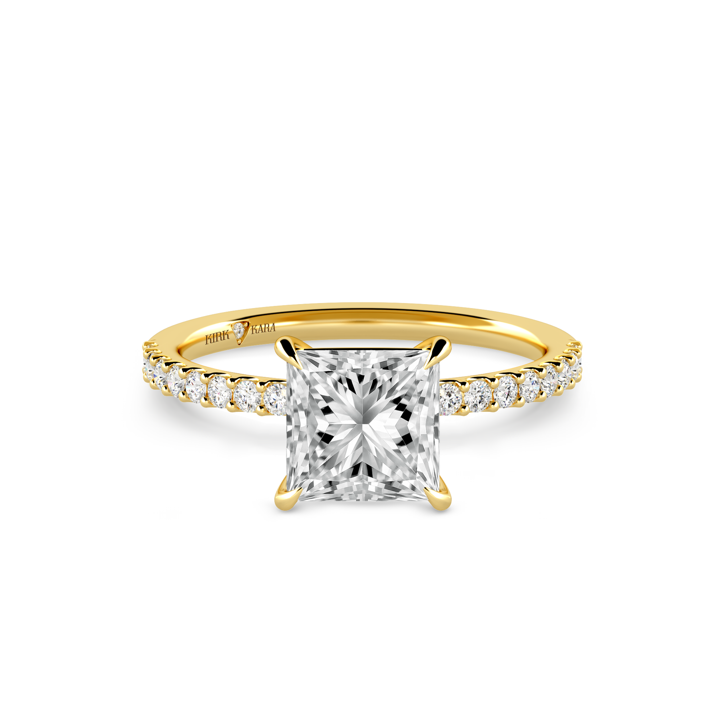 Preset Princess Lab Diamond Engagement Ring - Center Diamond Included