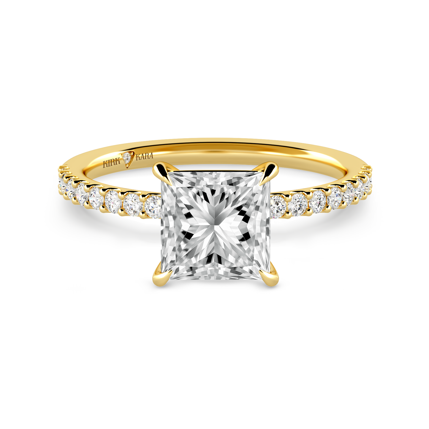 Preset Princess Lab Diamond Engagement Ring - Center Diamond Included