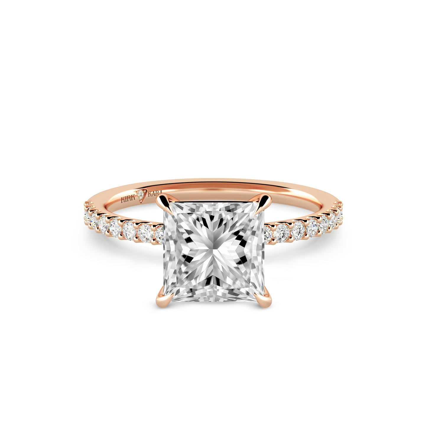 Preset Princess Lab Diamond Engagement Ring - Center Diamond Included