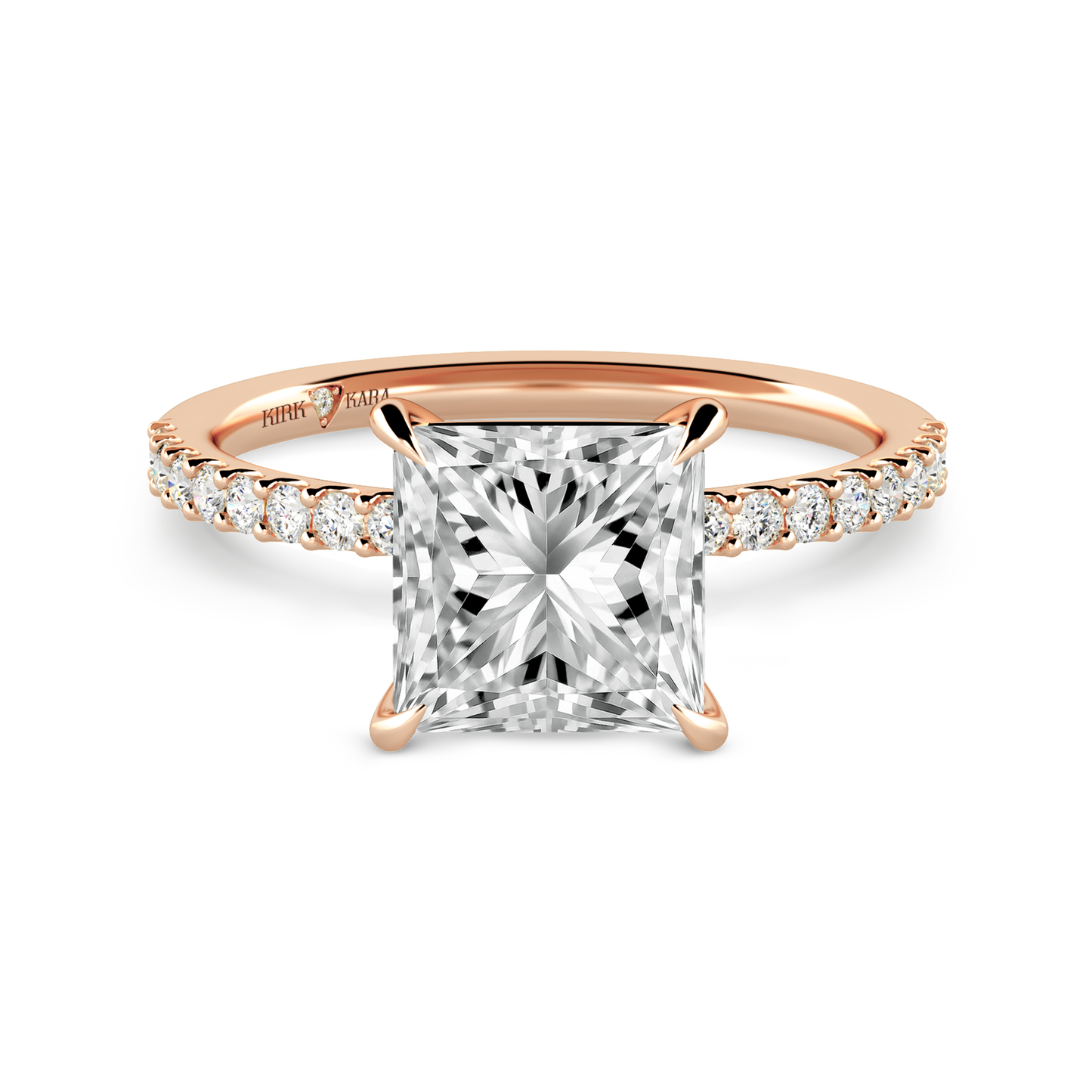 Preset Princess Lab Diamond Engagement Ring - Center Diamond Included
