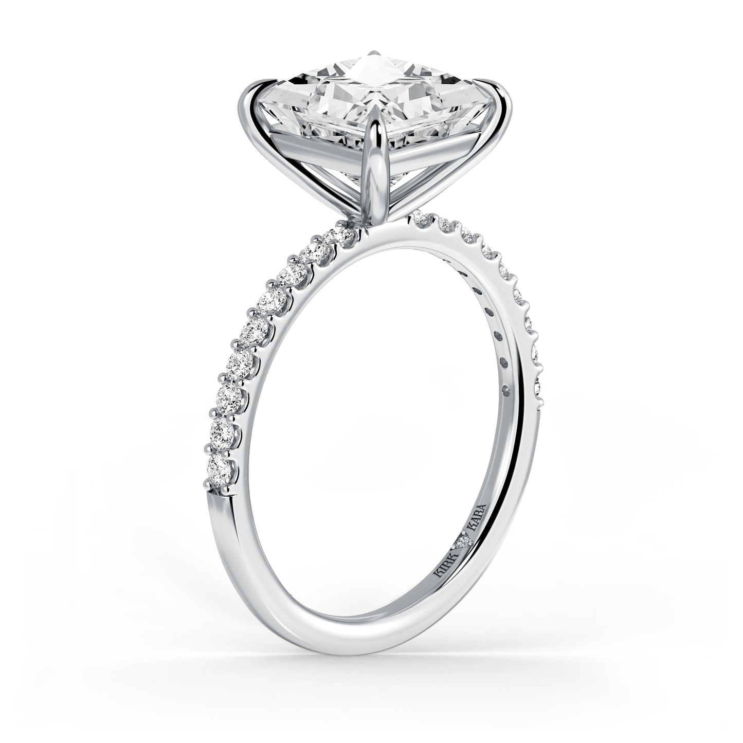 Preset Princess Lab Diamond Engagement Ring - Center Diamond Included