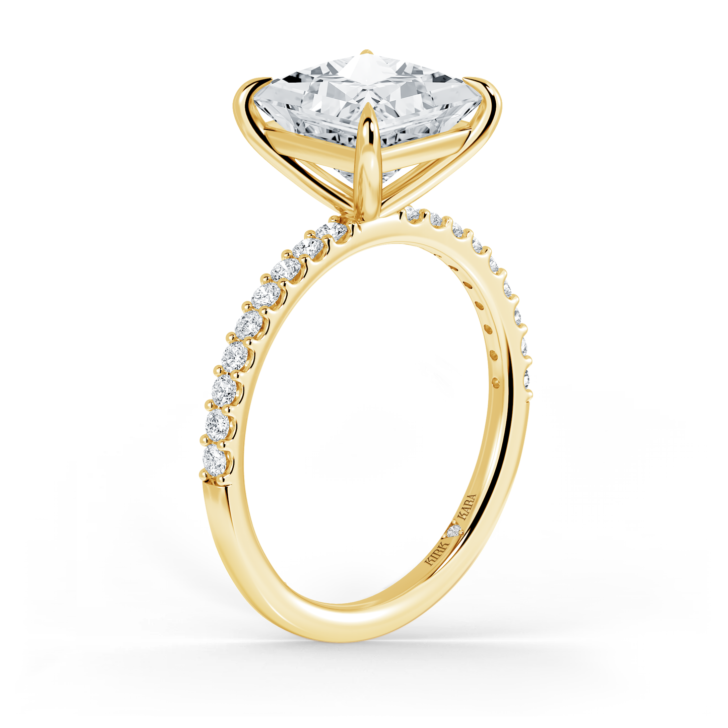Preset Princess Lab Diamond Engagement Ring - Center Diamond Included