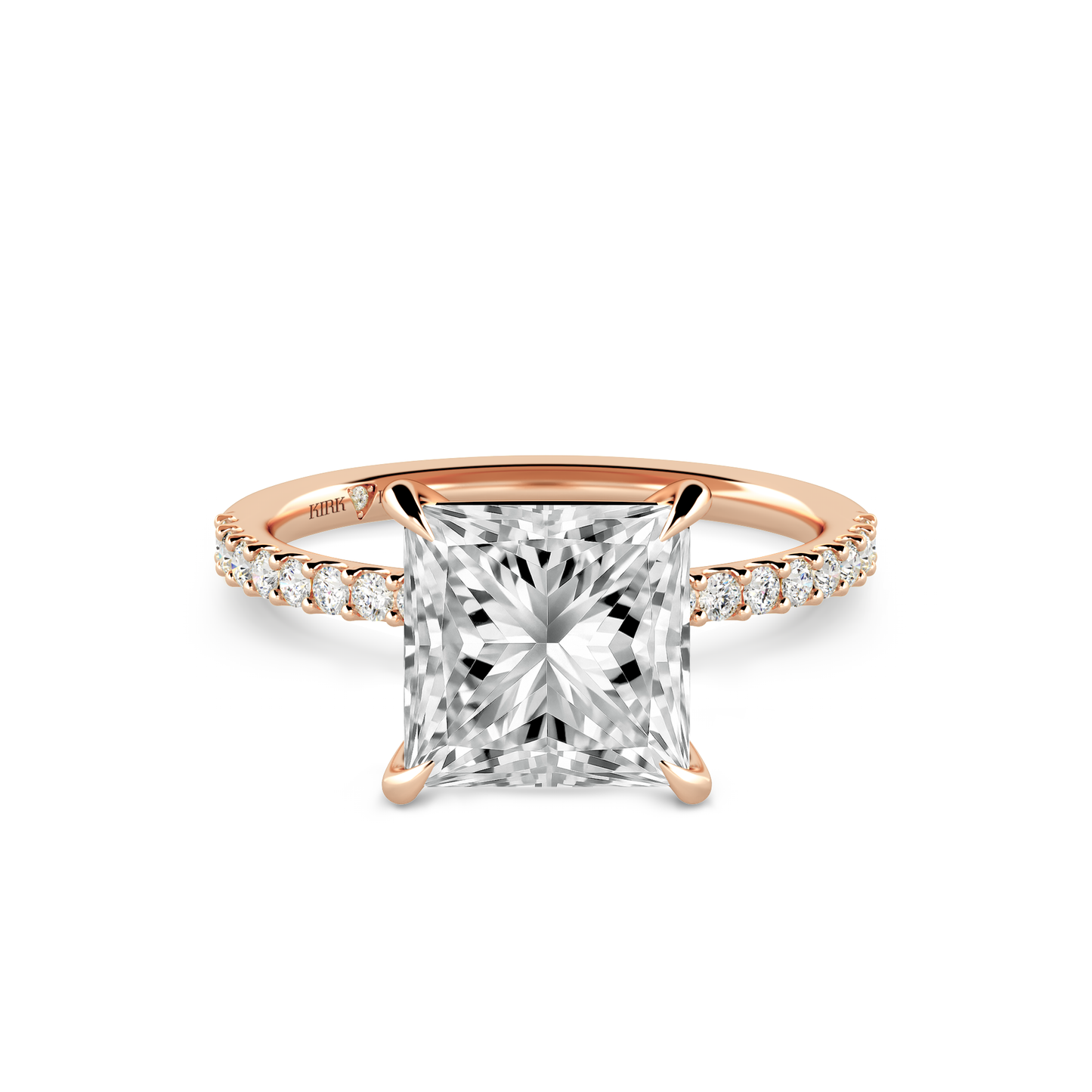 Preset Princess Lab Diamond Engagement Ring - Center Diamond Included