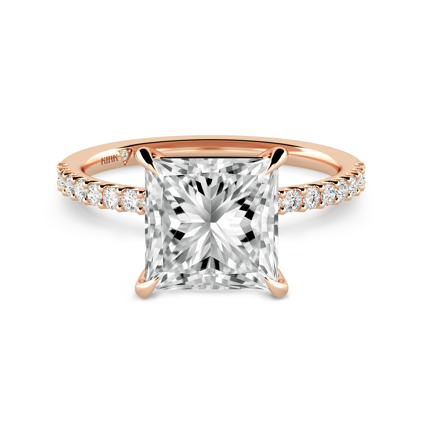Preset Princess Lab Diamond Engagement Ring - Center Diamond Included
