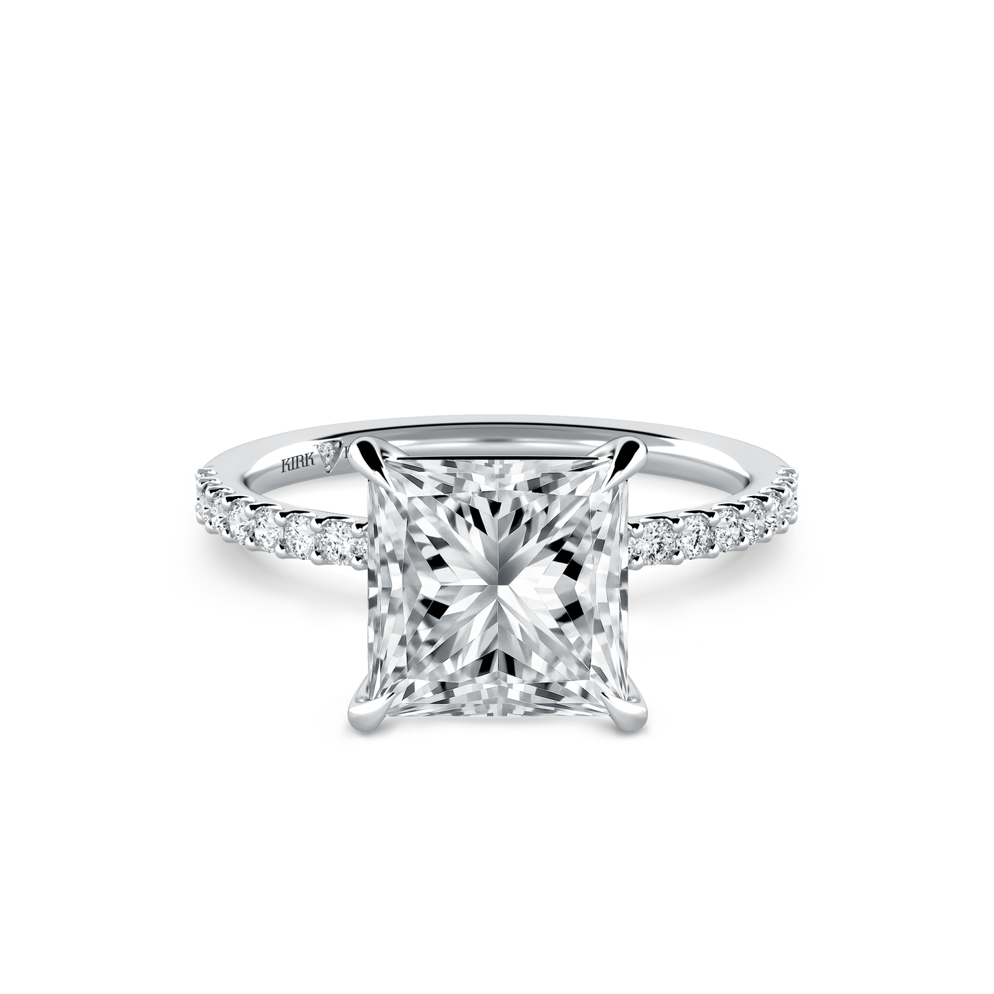 Preset Princess Lab Diamond Engagement Ring - Center Diamond Included