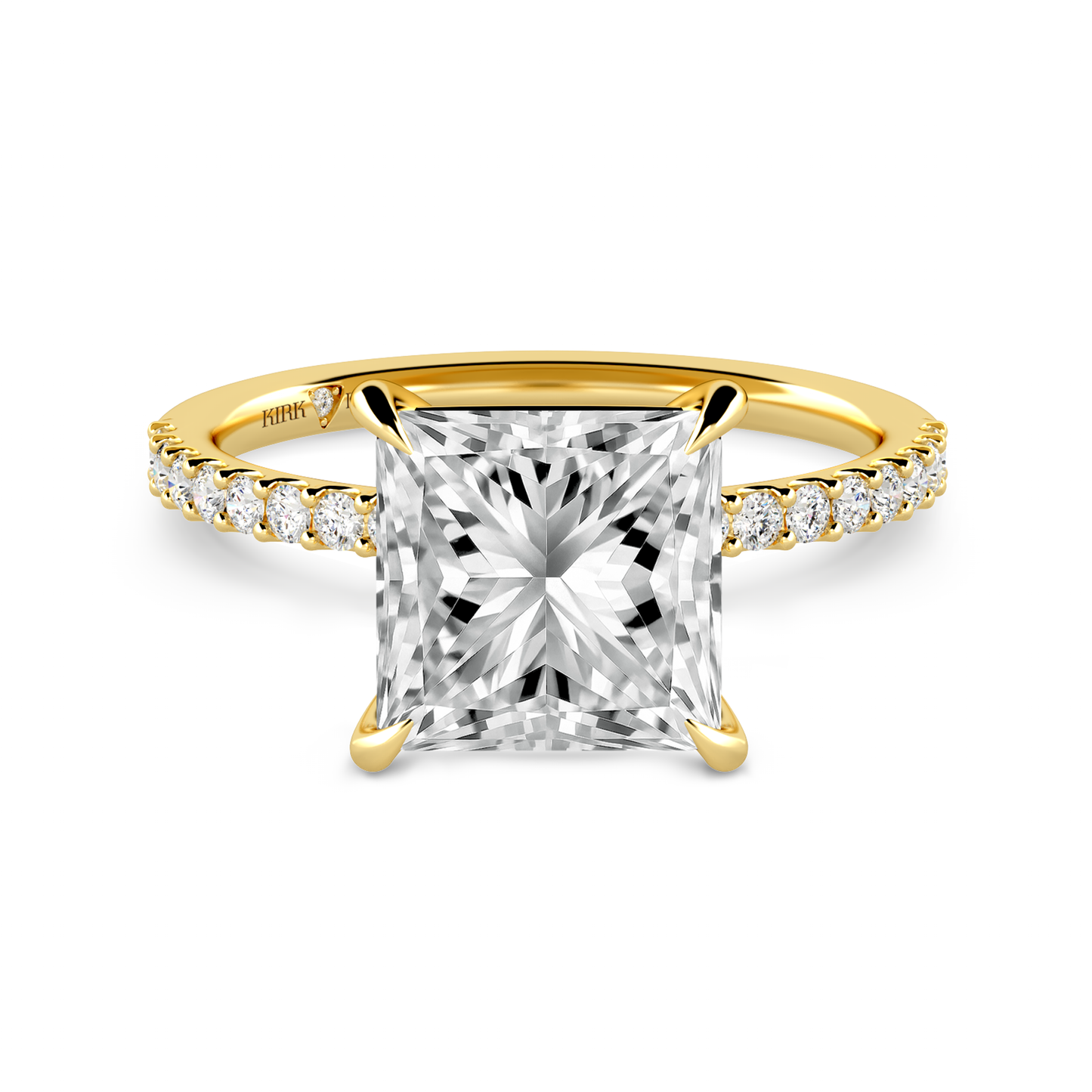 Preset Princess Lab Diamond Engagement Ring - Center Diamond Included