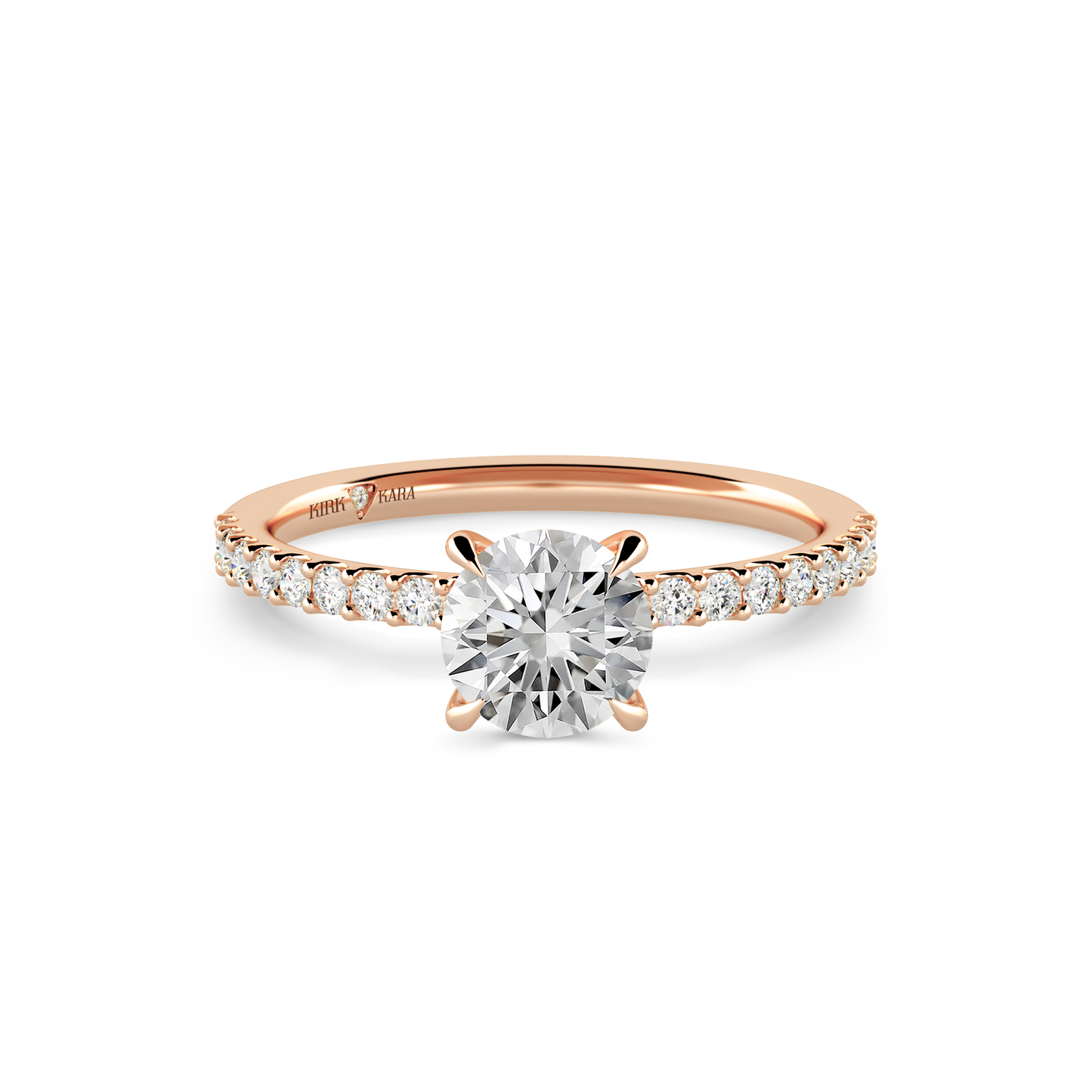 Preset Round Lab Diamond Engagement Ring - Center Diamond Included