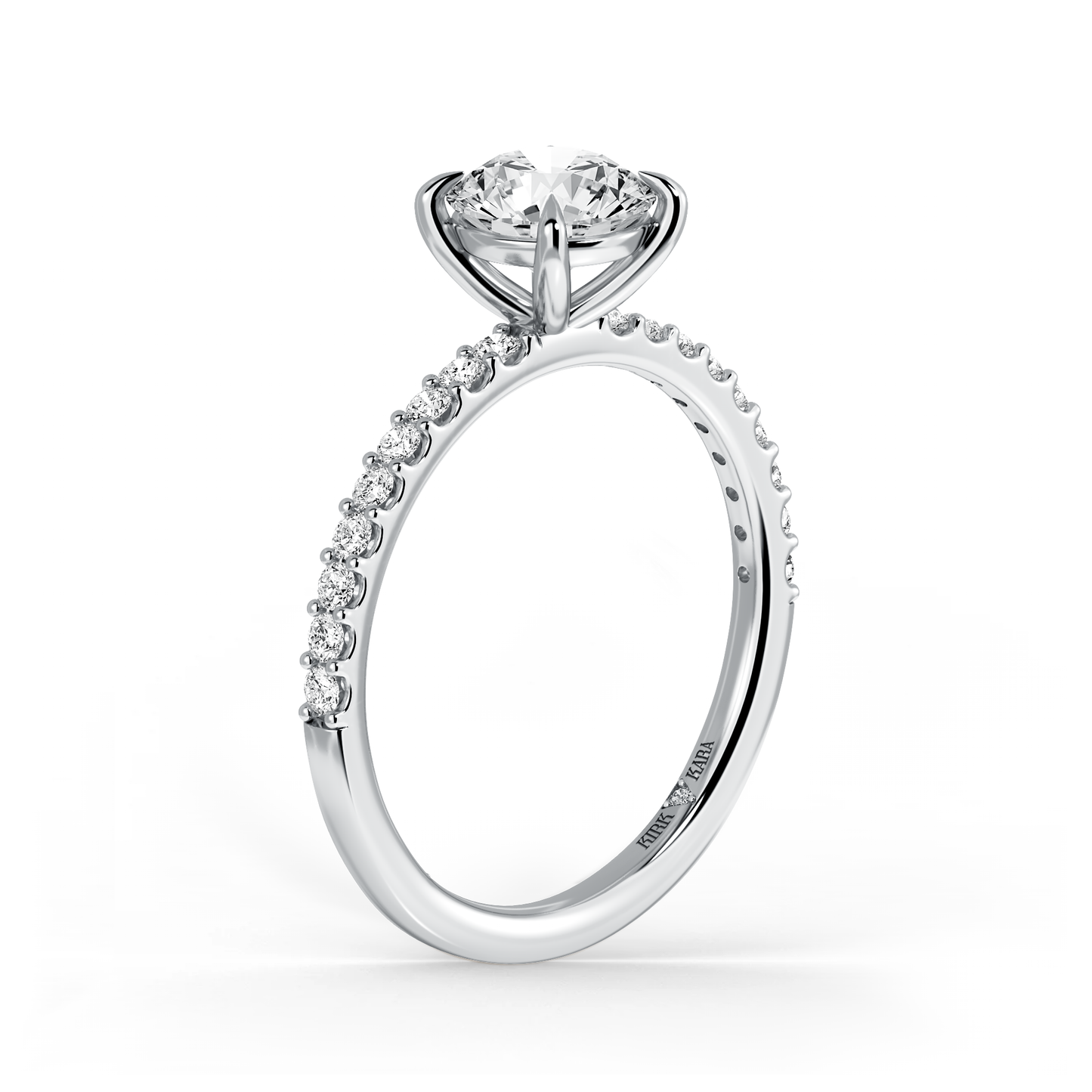 Preset Round Lab Diamond Engagement Ring - Center Diamond Included