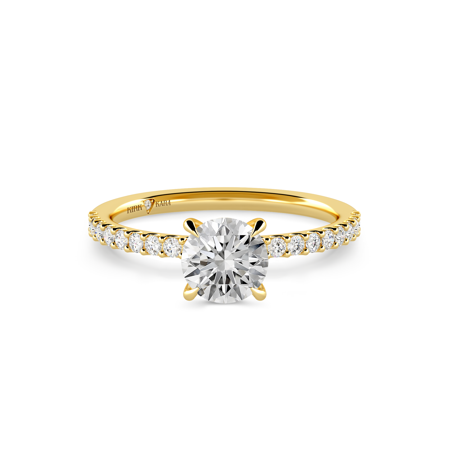 Preset Round Lab Diamond Engagement Ring - Center Diamond Included