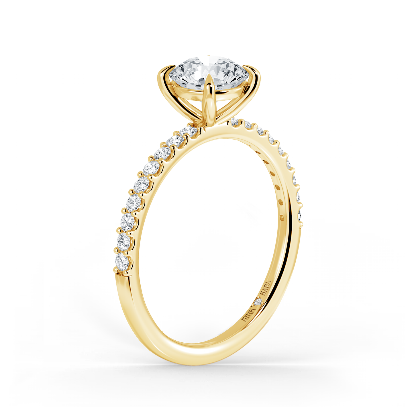 Preset Round Lab Diamond Engagement Ring - Center Diamond Included