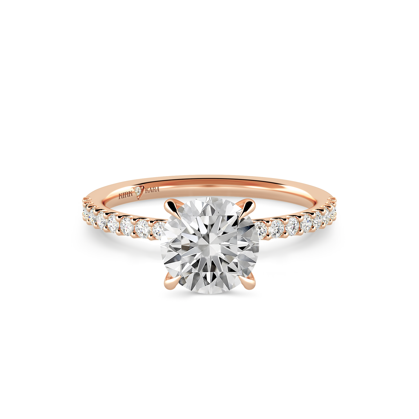Preset Round Lab Diamond Engagement Ring - Center Diamond Included