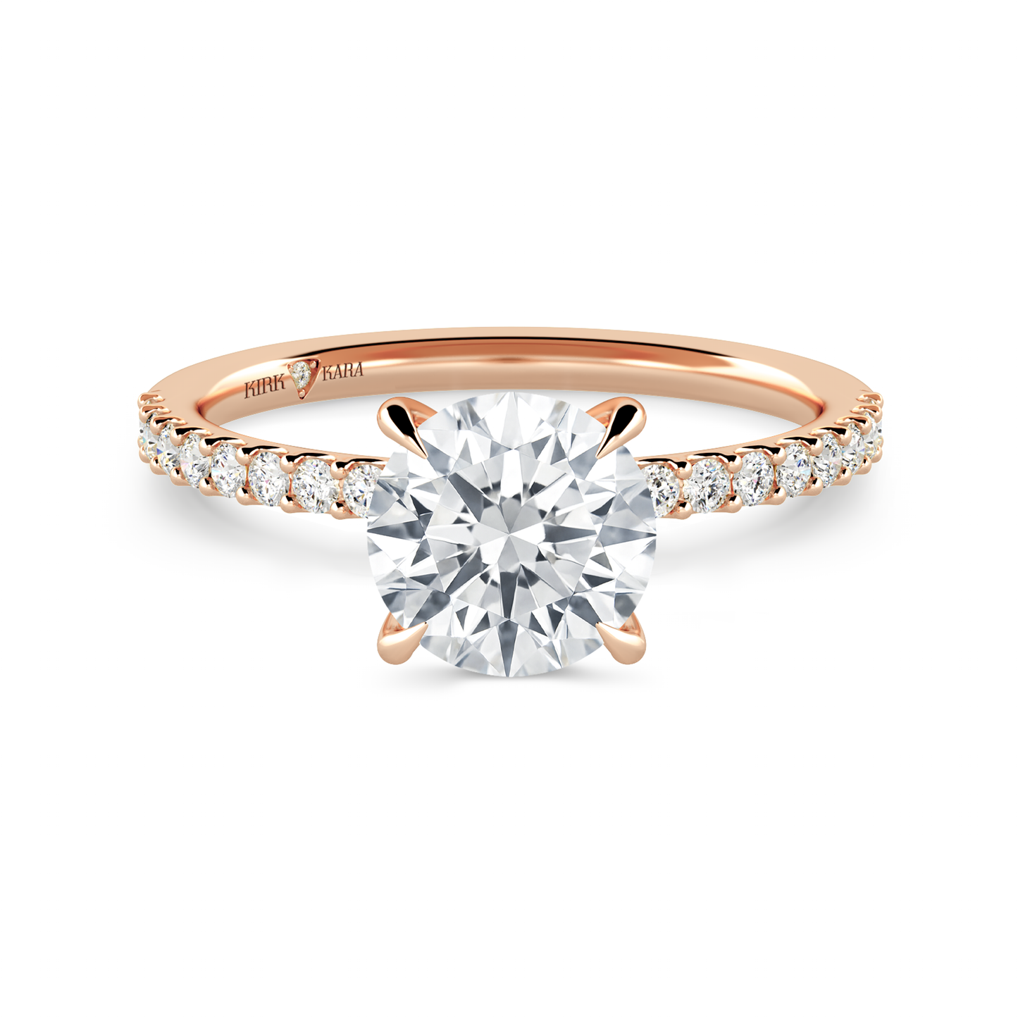 Preset Round Lab Diamond Engagement Ring - Center Diamond Included