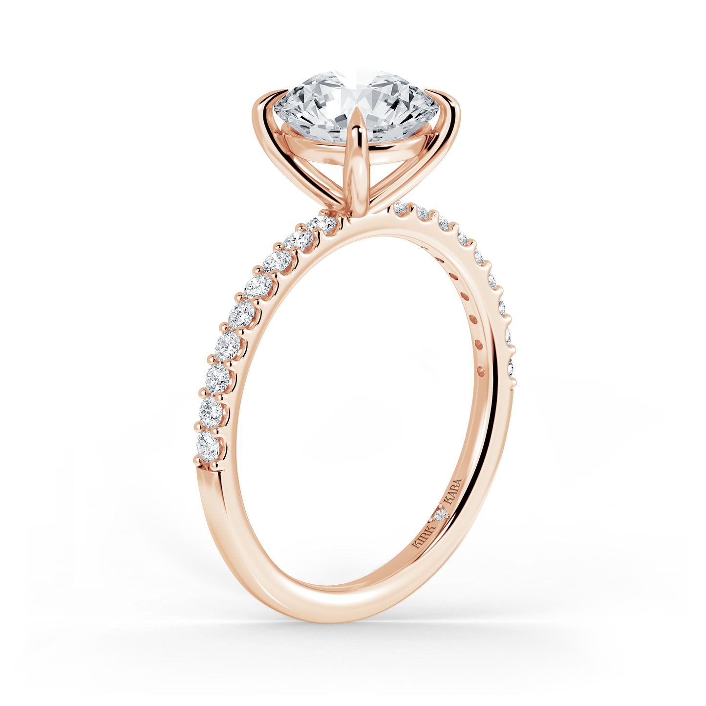 Preset Round Lab Diamond Engagement Ring - Center Diamond Included