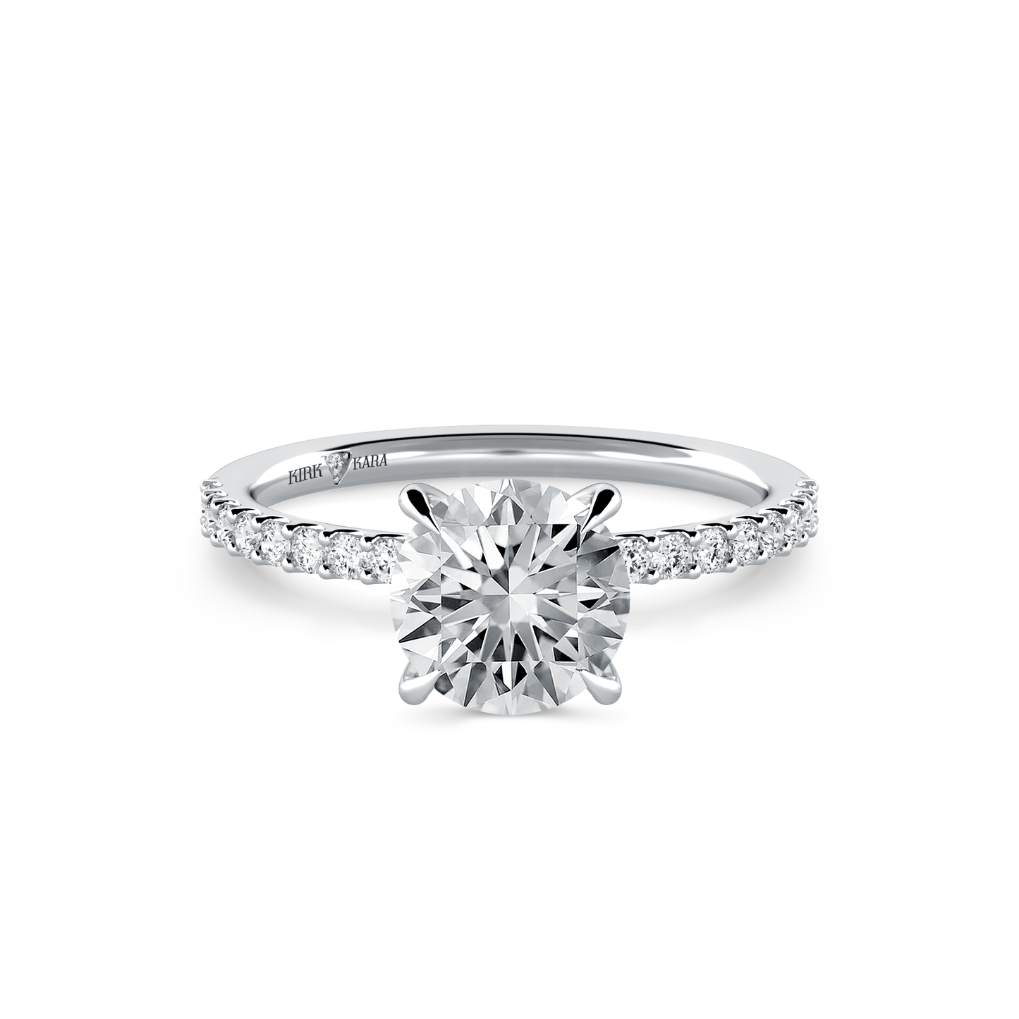 Preset Round Lab Diamond Engagement Ring - Center Diamond Included
