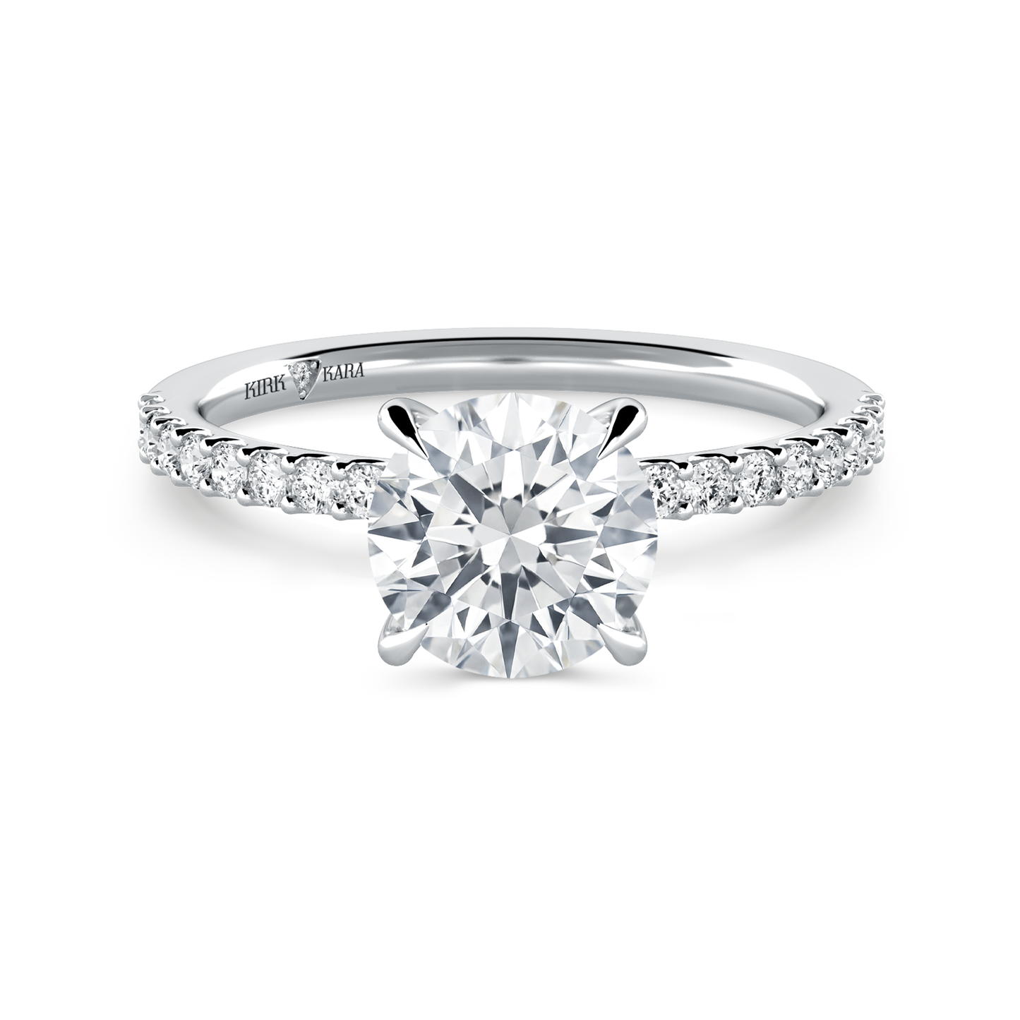 Preset Round Lab Diamond Engagement Ring - Center Diamond Included
