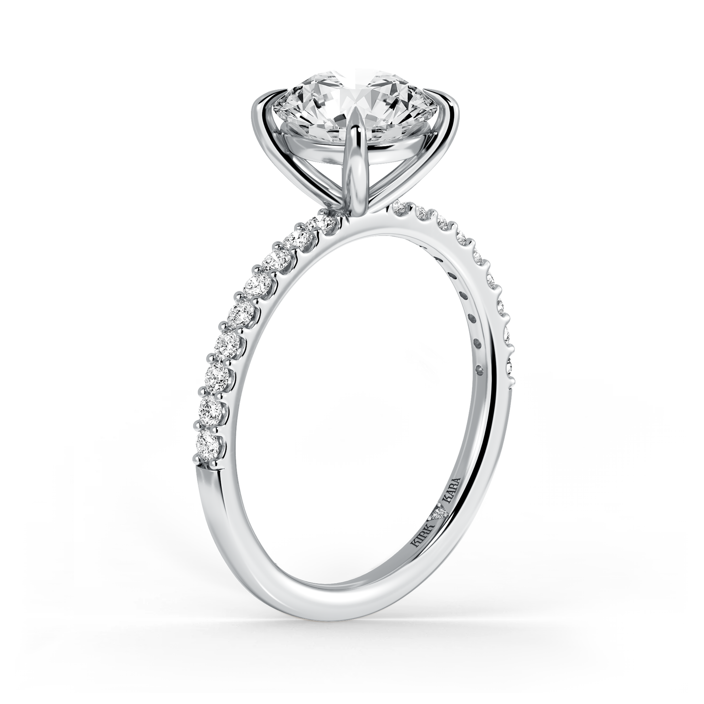 Preset Round Lab Diamond Engagement Ring - Center Diamond Included