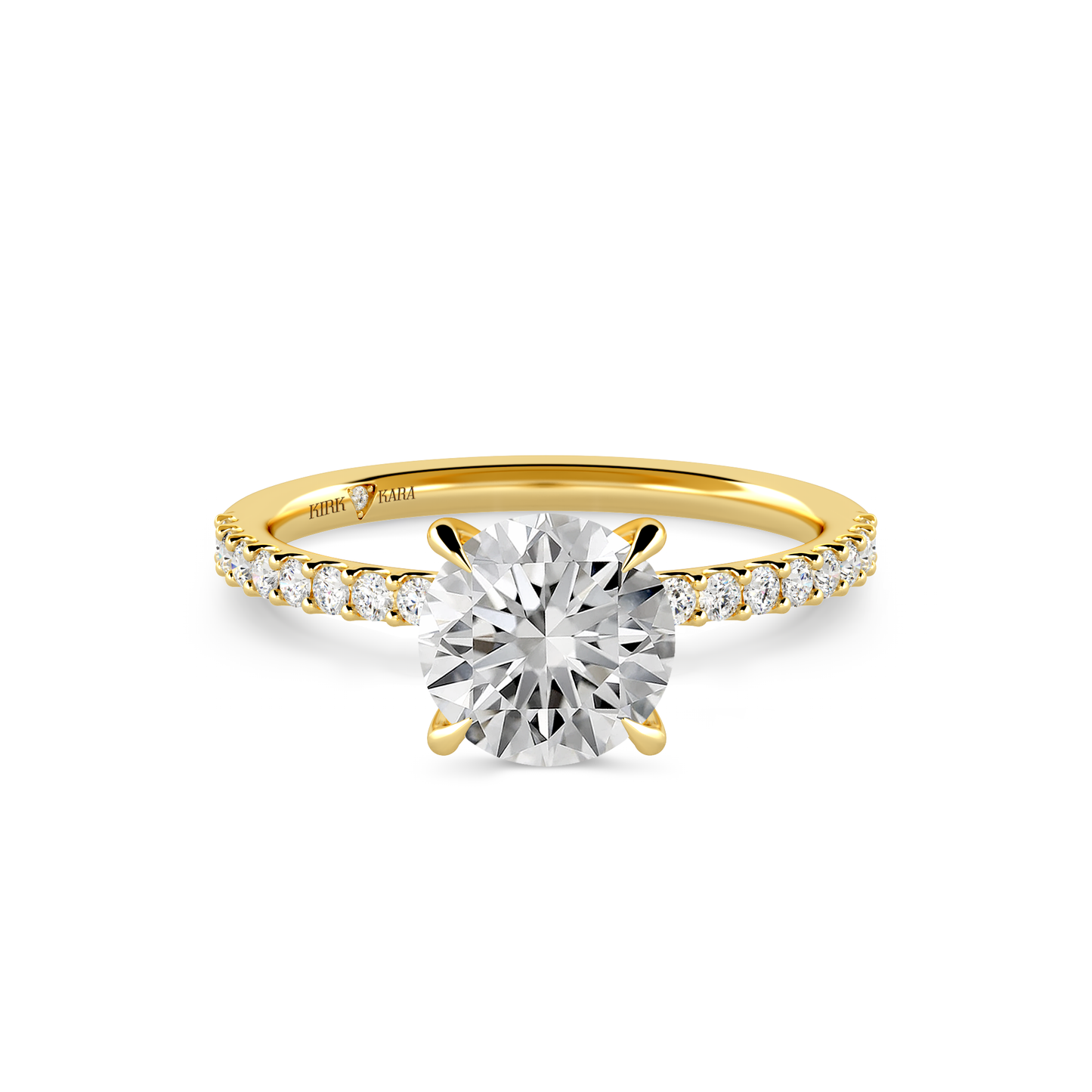 Preset Round Lab Diamond Engagement Ring - Center Diamond Included
