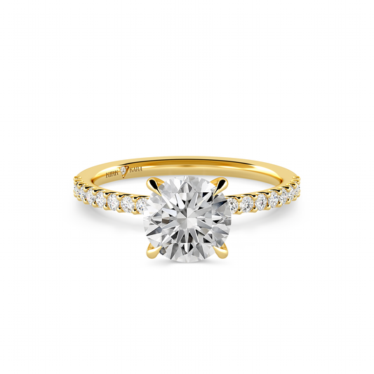 Preset Round Lab Diamond Engagement Ring - Center Diamond Included