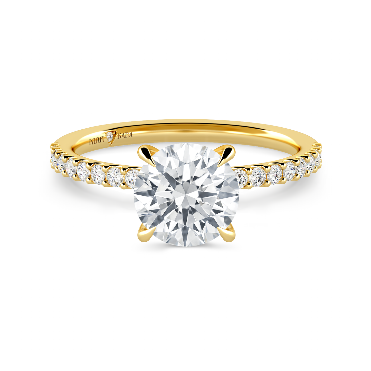 Preset Round Lab Diamond Engagement Ring - Center Diamond Included