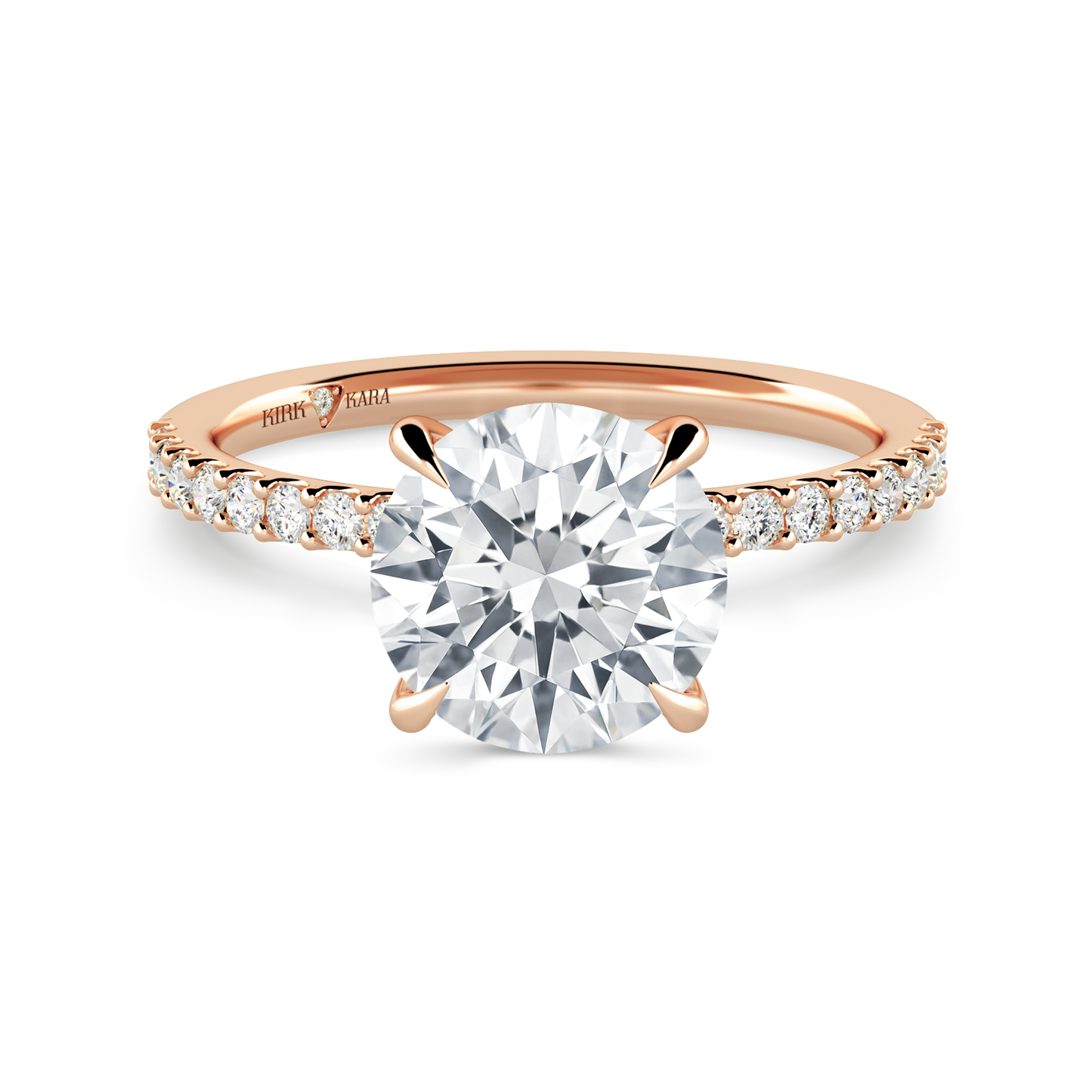 Preset Round Lab Diamond Engagement Ring - Center Diamond Included