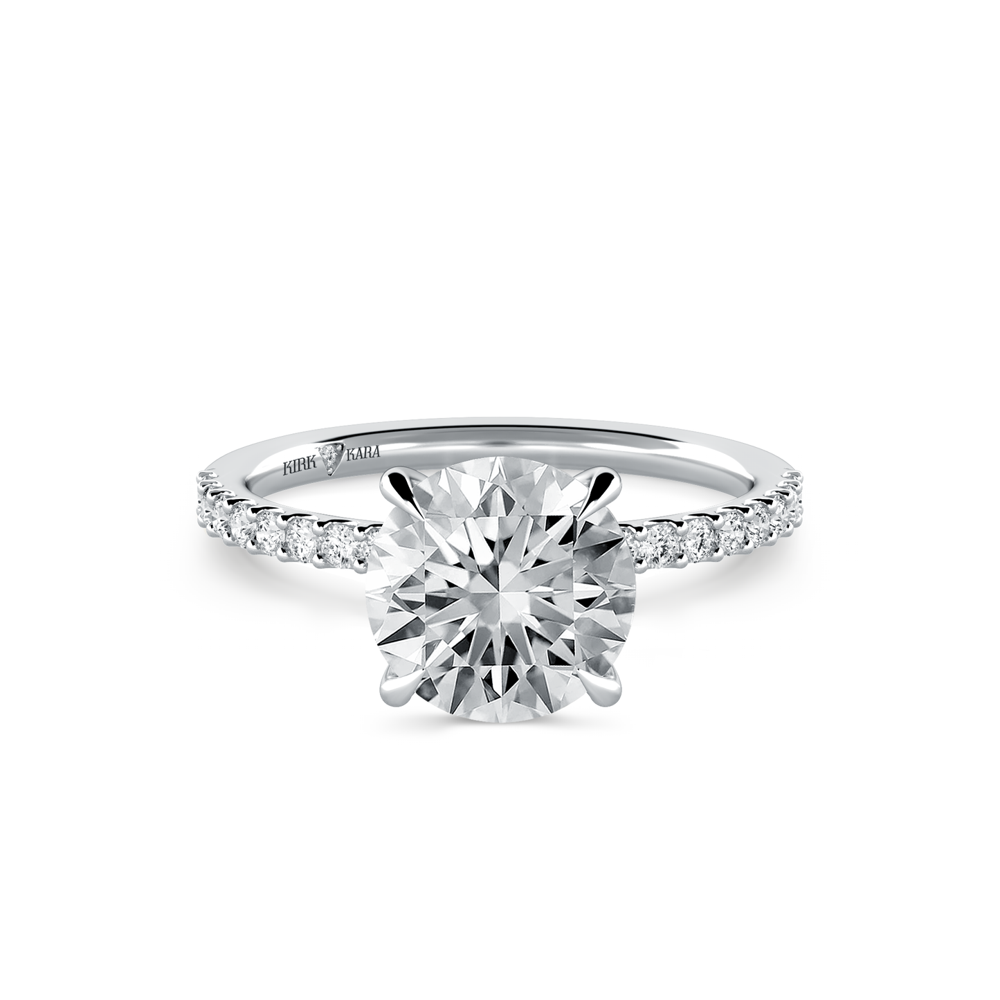 Preset Round Lab Diamond Engagement Ring - Center Diamond Included