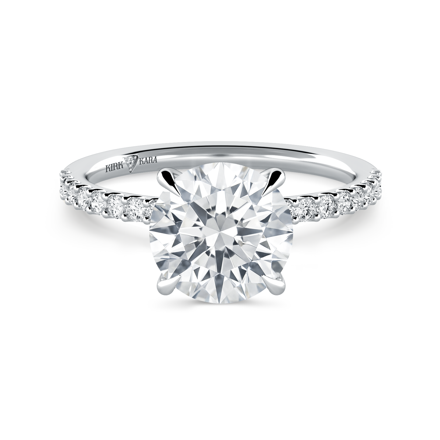 Preset Round Lab Diamond Engagement Ring - Center Diamond Included