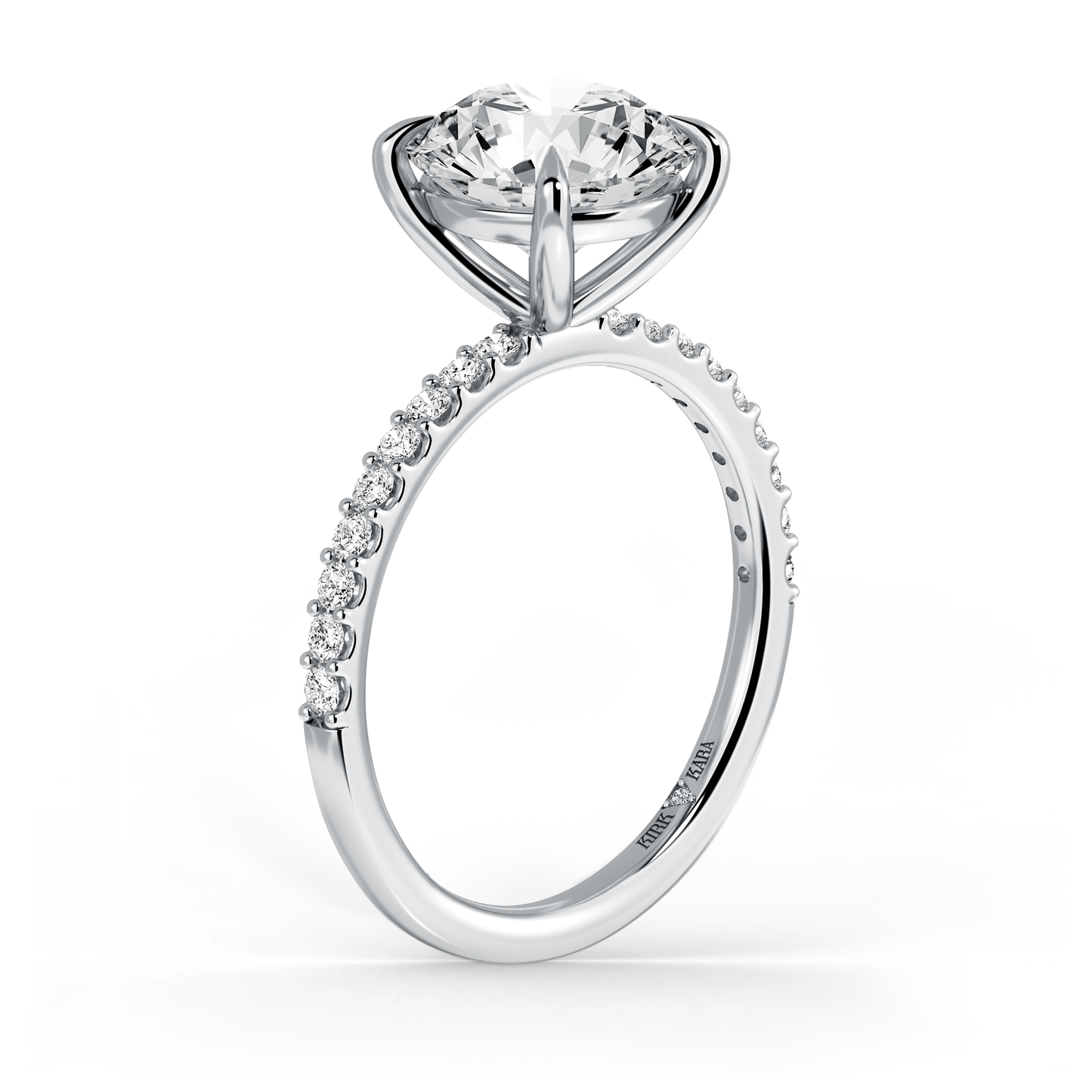 Preset Round Lab Diamond Engagement Ring - Center Diamond Included