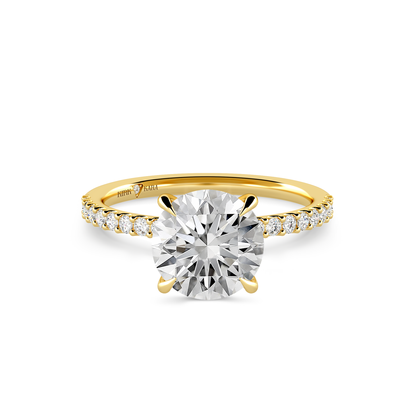 Preset Round Lab Diamond Engagement Ring - Center Diamond Included