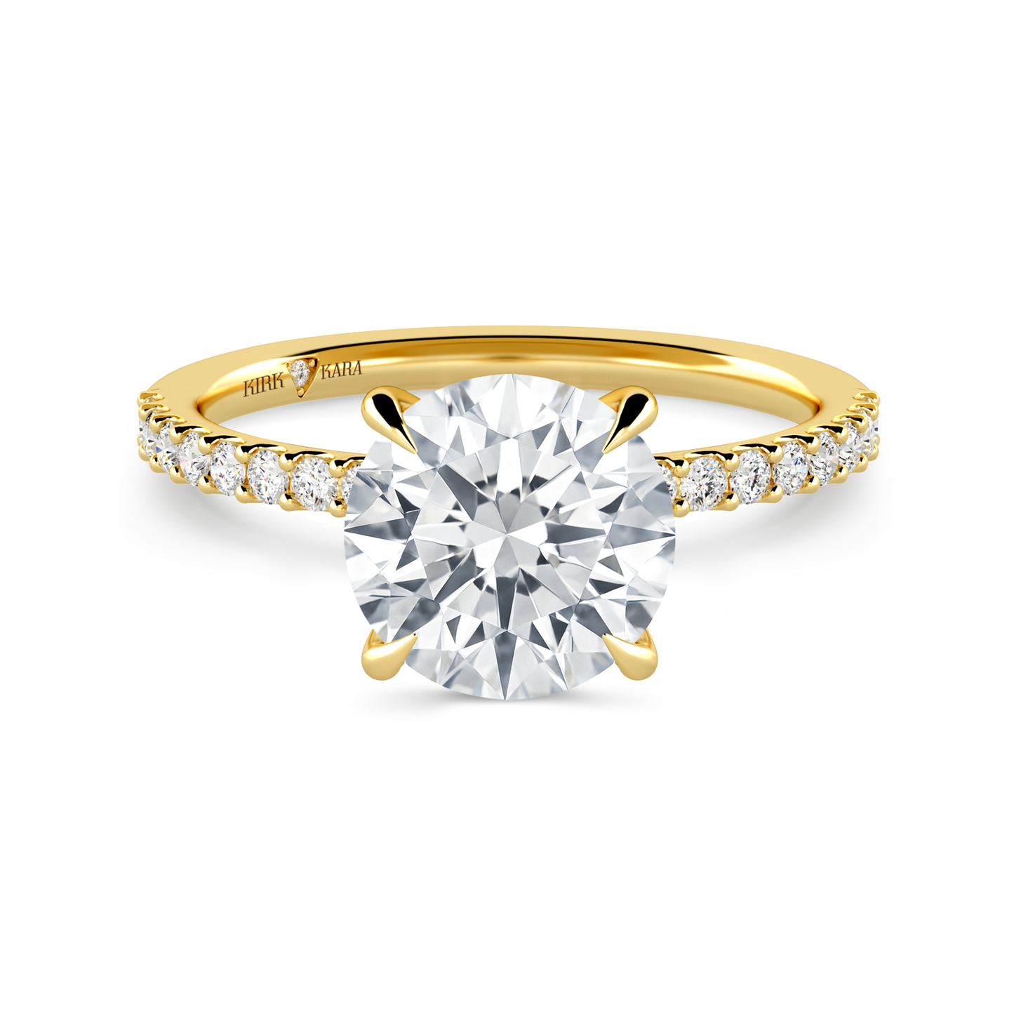 Preset Round Lab Diamond Engagement Ring - Center Diamond Included