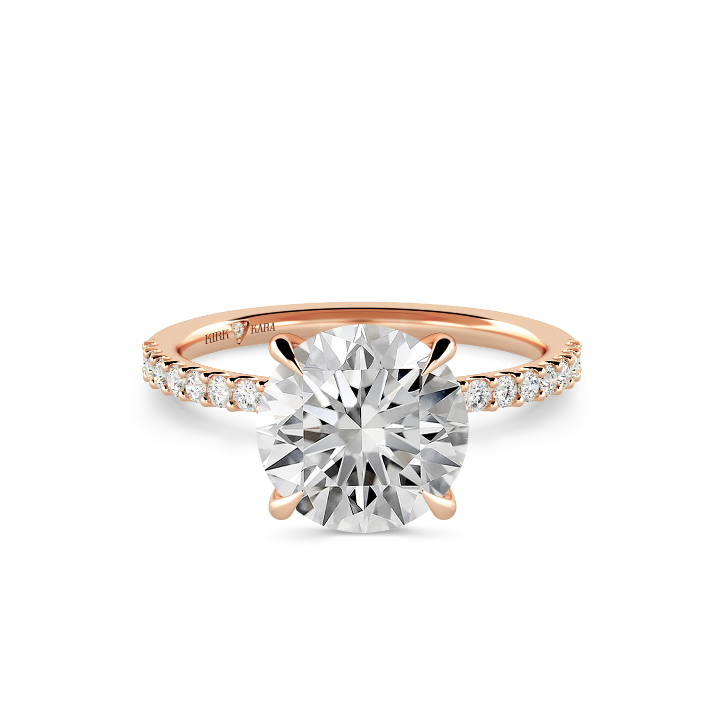 Preset Round Lab Diamond Engagement Ring - Center Diamond Included