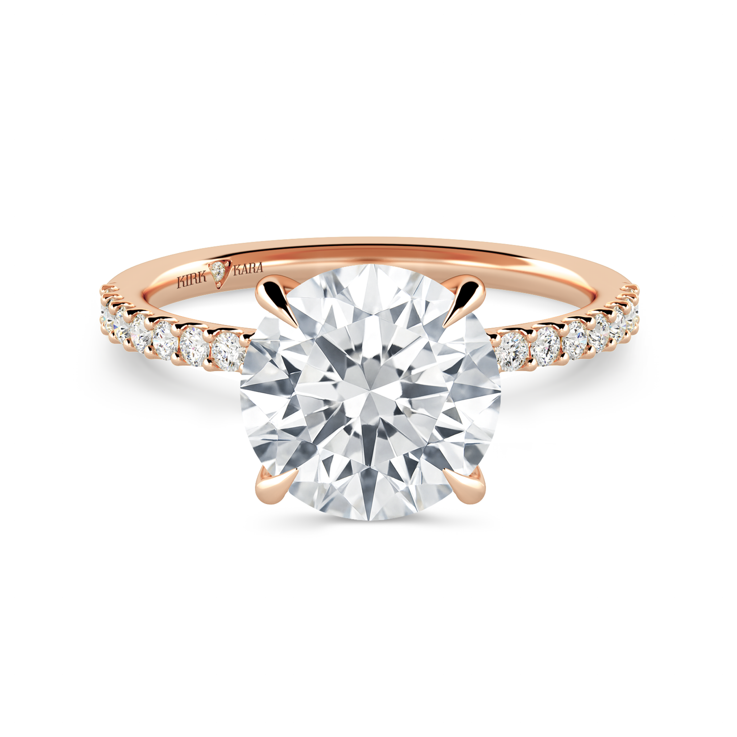Preset Round Lab Diamond Engagement Ring - Center Diamond Included