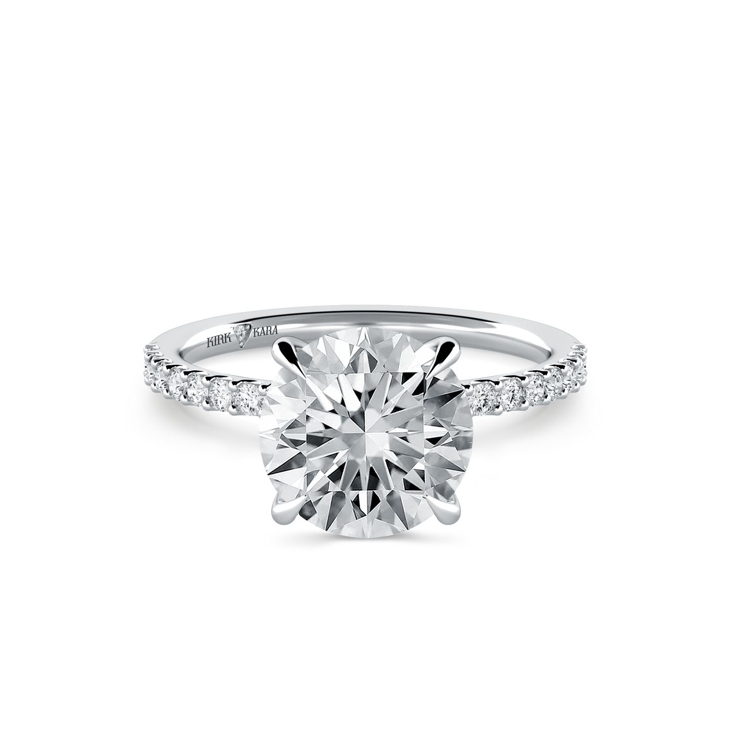 Preset Round Lab Diamond Engagement Ring - Center Diamond Included
