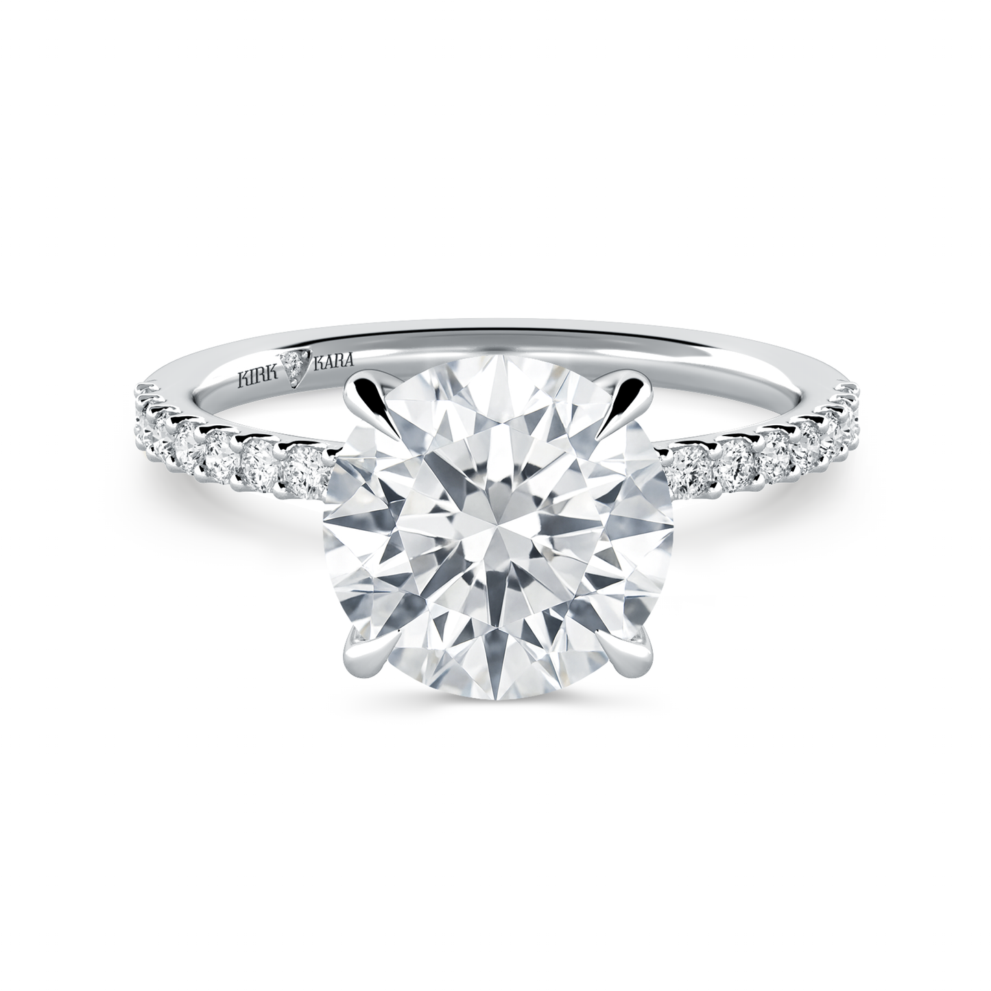 Preset Round Lab Diamond Engagement Ring - Center Diamond Included