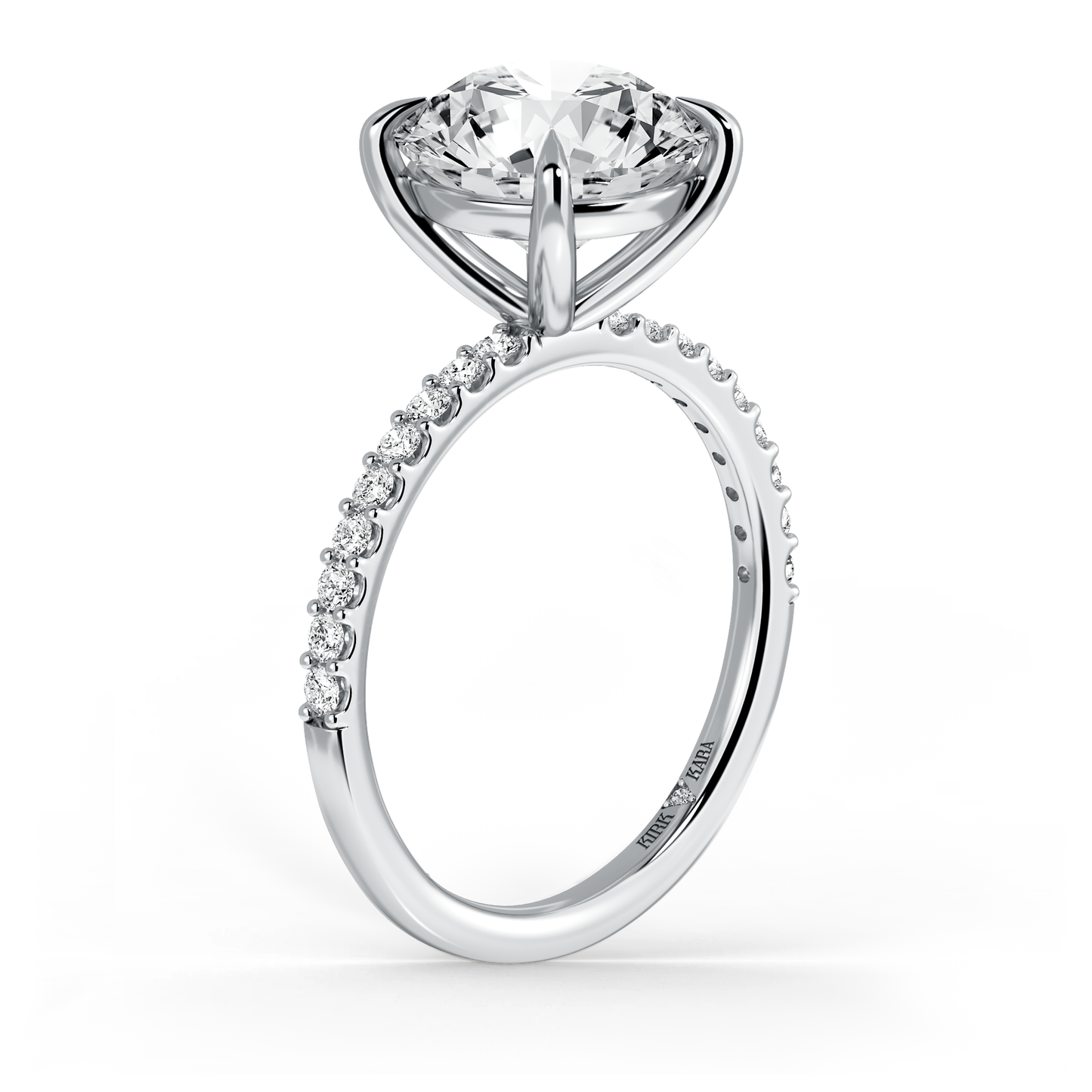 Preset Round Lab Diamond Engagement Ring - Center Diamond Included