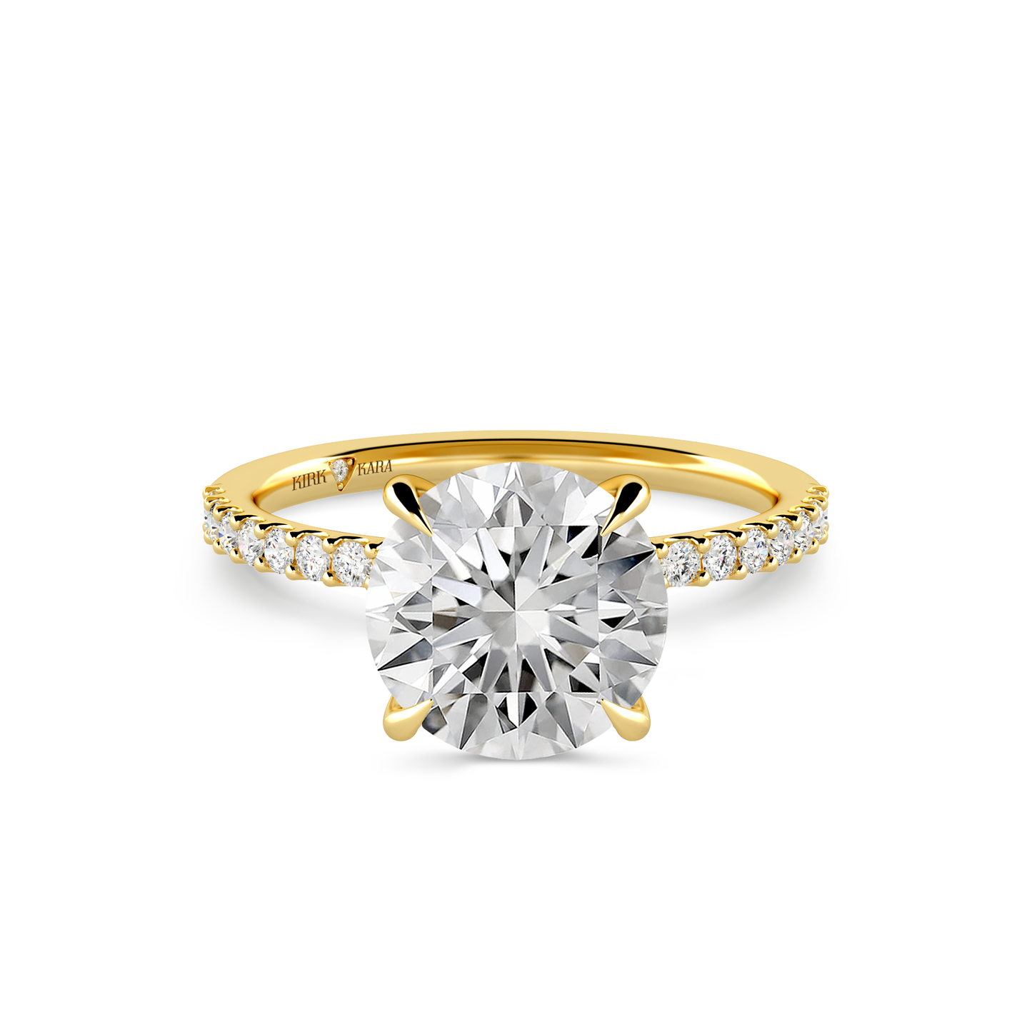 Preset Round Lab Diamond Engagement Ring - Center Diamond Included