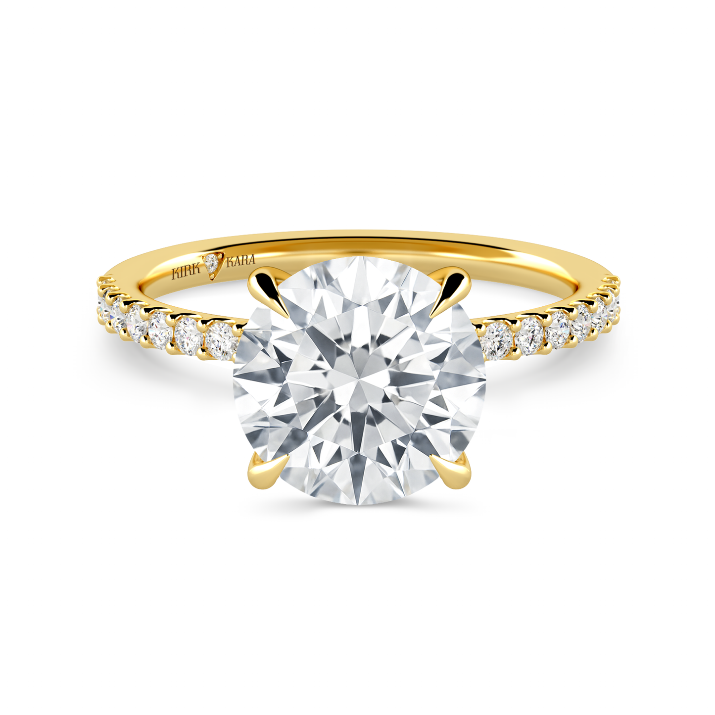 Preset Round Lab Diamond Engagement Ring - Center Diamond Included