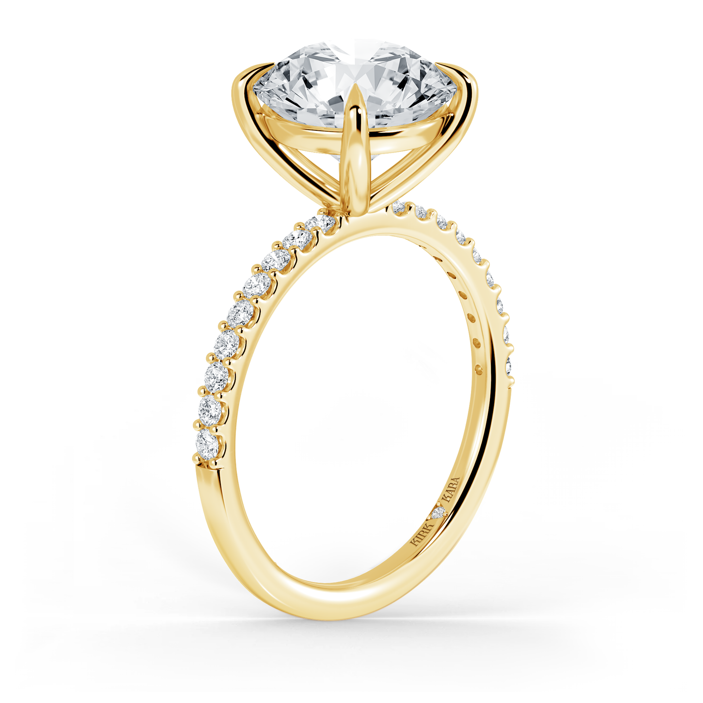 Preset Round Lab Diamond Engagement Ring - Center Diamond Included