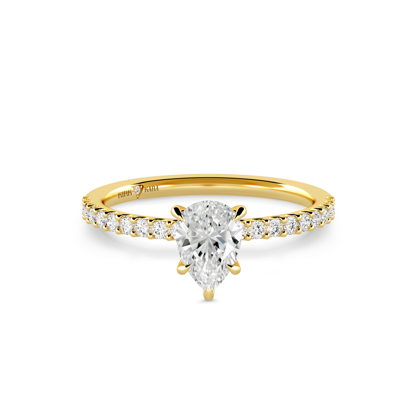 Preset Pear Lab Diamond Engagement Ring - Center Diamond Included