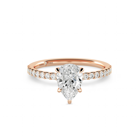 Preset Pear Lab Diamond Engagement Ring - Center Diamond Included