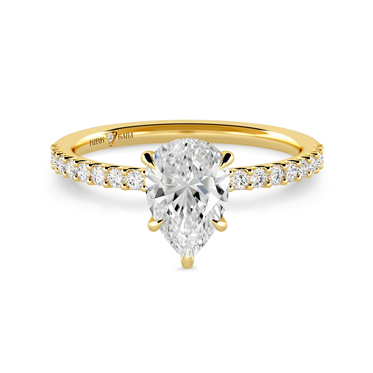 Preset Pear Lab Diamond Engagement Ring - Center Diamond Included